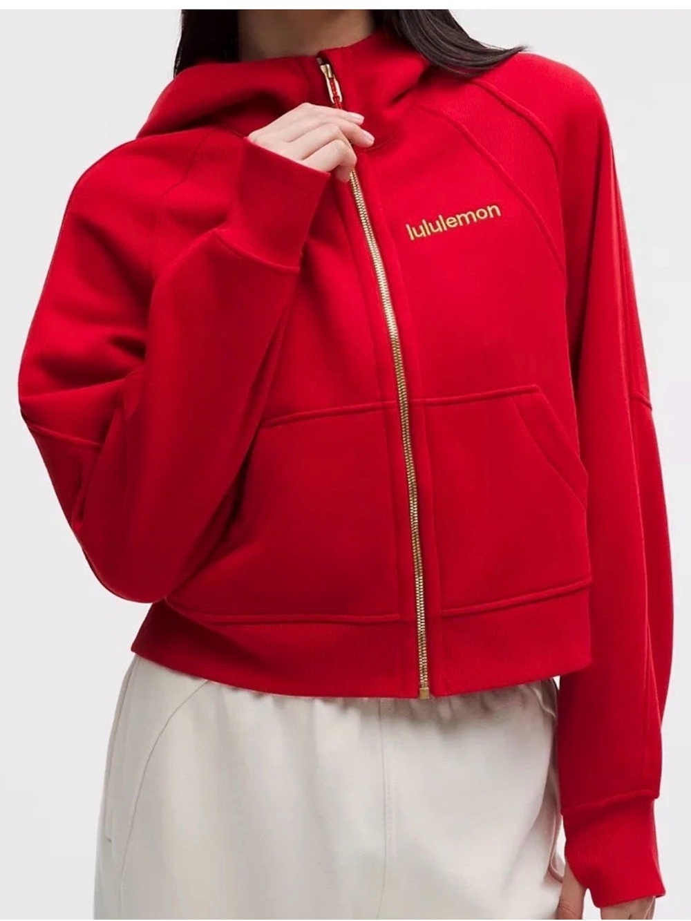Lululemon scuba oversized full zip hoodie lunar new year Oxford red M/L NWT